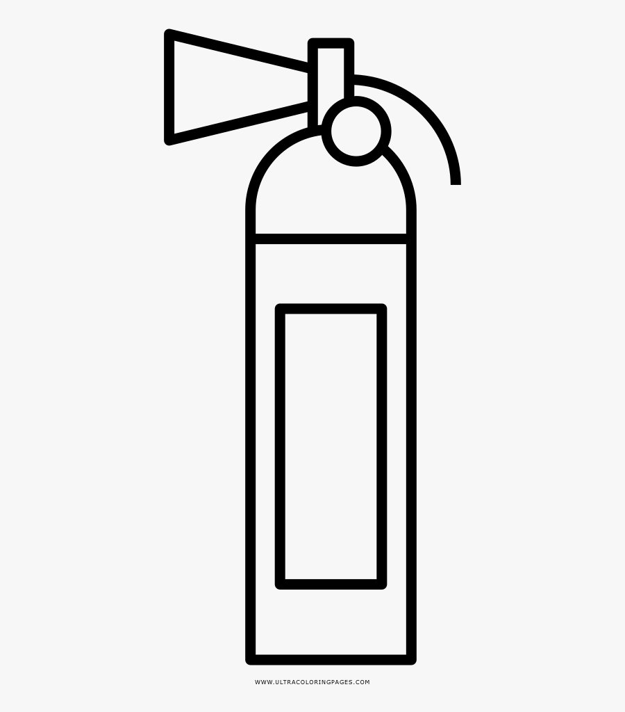 Fire Extinguisher Coloring Page, Transparent Clipart