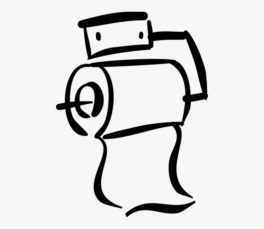 Vector Illustration Of Sanitary Toilet Tissue Or Toilet - Toilet Paper Illustration Png, Transparent Clipart