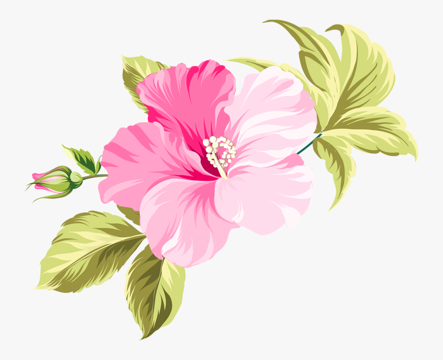 Flower Hawaii Clip Art - Pink Beautiful Flower Vector, Transparent Clipart