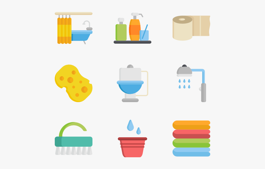 Toilet Icons - Bathroom Flat Icon, Transparent Clipart