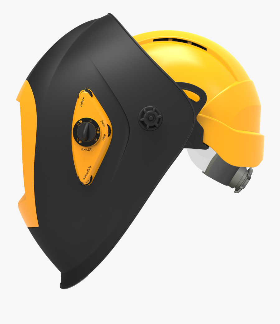 Helmet,personal Protective Equipment,ski Helmet,yellow,welding - Welding Mask With Helmet, Transparent Clipart