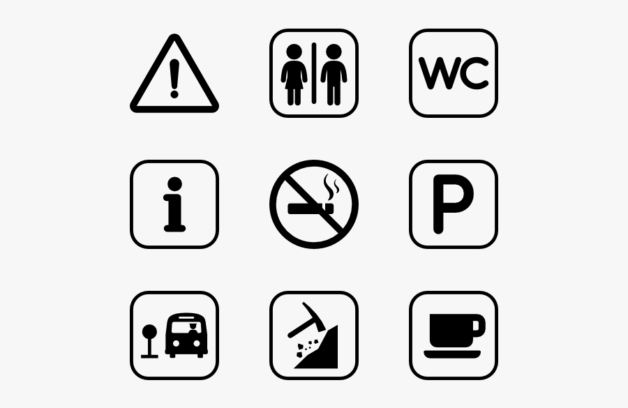 Indications - Icons Toilet, Transparent Clipart