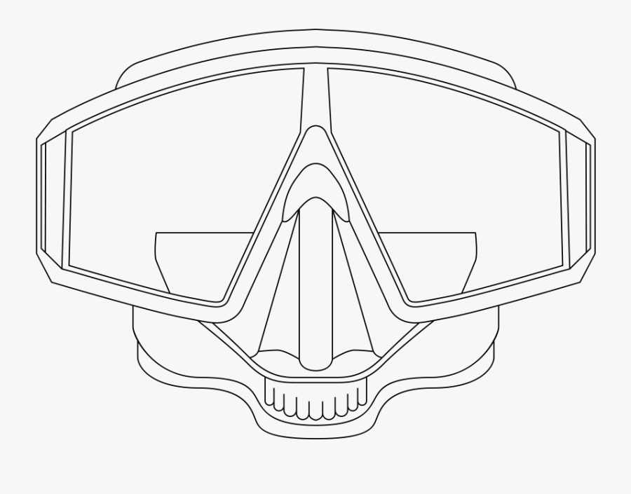 Dive Mask Gallery Prescription Dive Masks - Line Art, Transparent Clipart