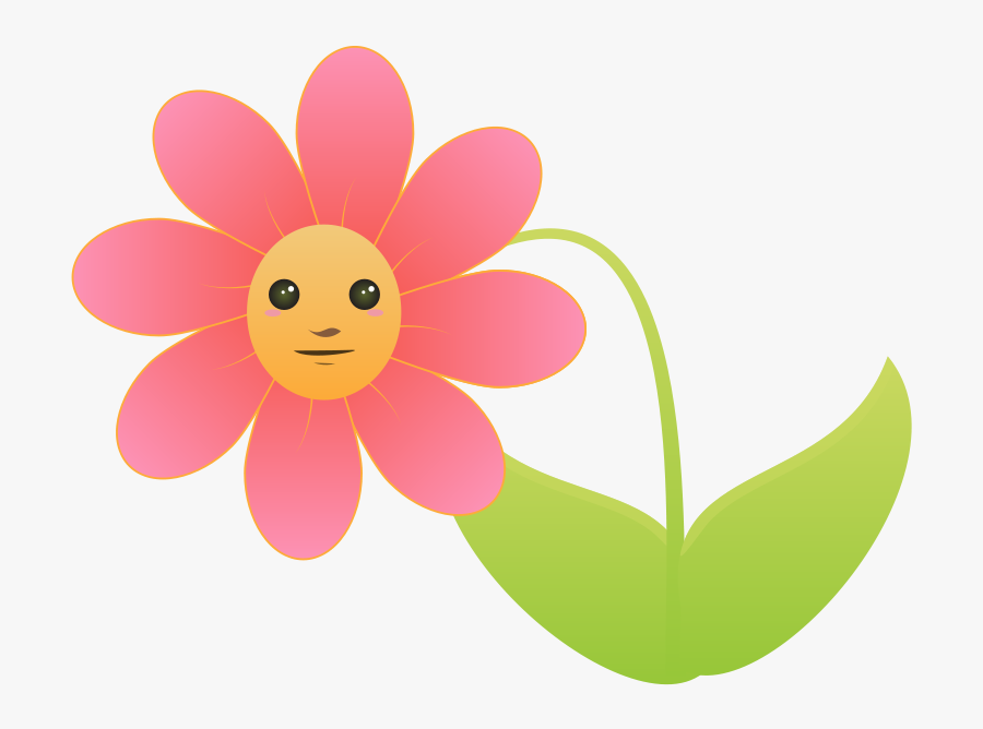 Hawaiian Flower Cartoon - Flower With Face, Transparent Clipart