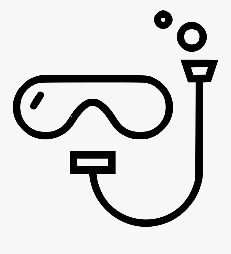 Goggles Scuba Diving Equipment Ocean Sea - Easy Goggles Draw, Transparent Clipart