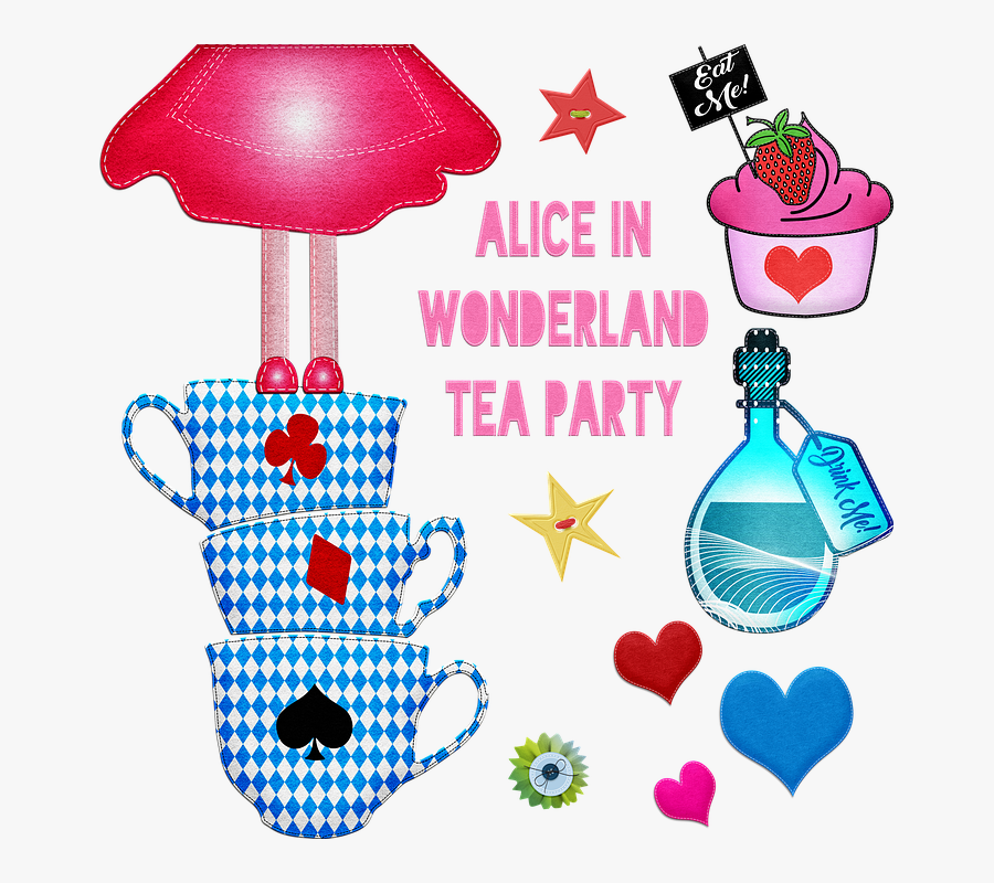 Alice In Wonderland, Felt Clip Art, Tea Party, Alice, Transparent Clipart