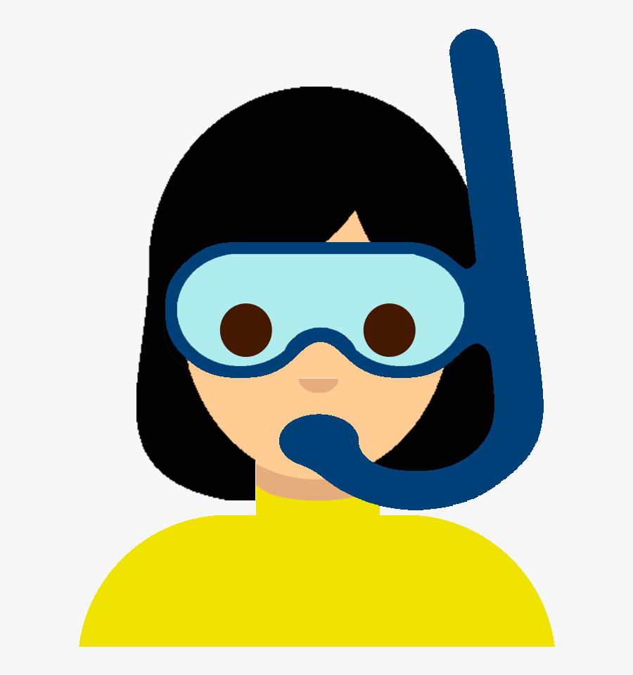 Scuba-diving Girl Emoji - High Diving Emojis, Transparent Clipart