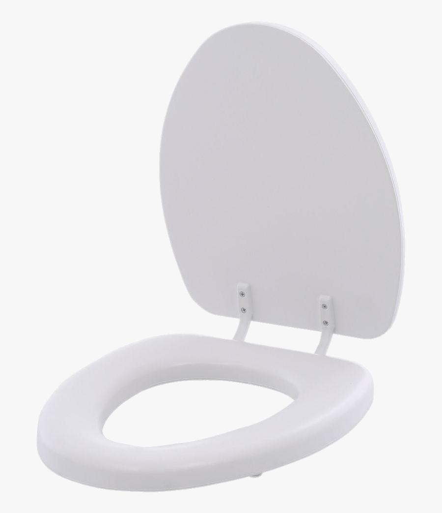 Open White Toilet Seat - Monochrome, Transparent Clipart