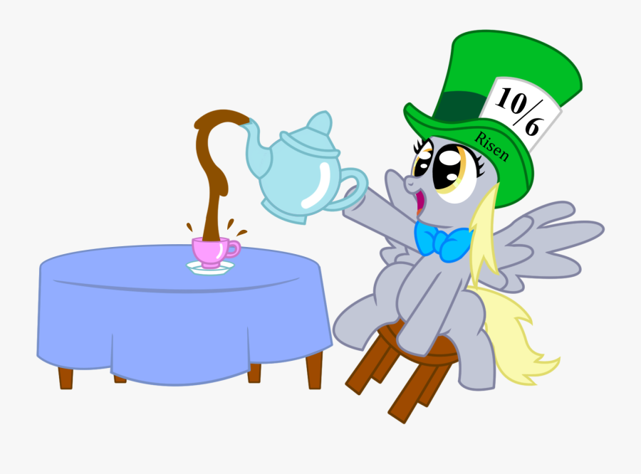 Derpy"s Tea Party By Vincentthecrow - Cartoon, Transparent Clipart