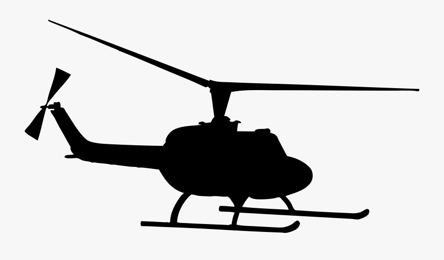 Hd Huey Helicopter Silhouette - Helicopter Clip Art Silhouette, Transparent Clipart
