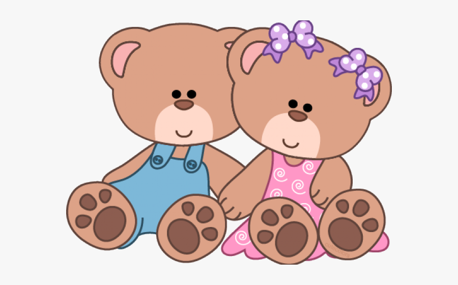 Teddy Clipart Tea Party - Boy And Girl Teddy Bears, Transparent Clipart