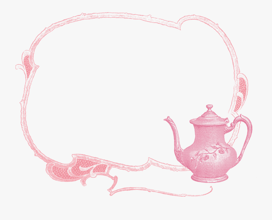 Teapot Frames Clipart, Transparent Clipart