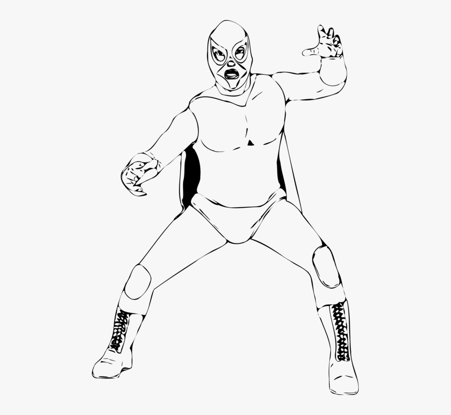 Artwork,shoe,human - Masked Wrestler Clipart, Transparent Clipart