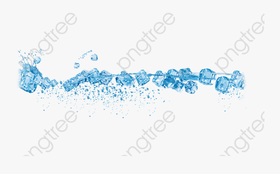 Blue Ice Cubes - Graphic Design, Transparent Clipart