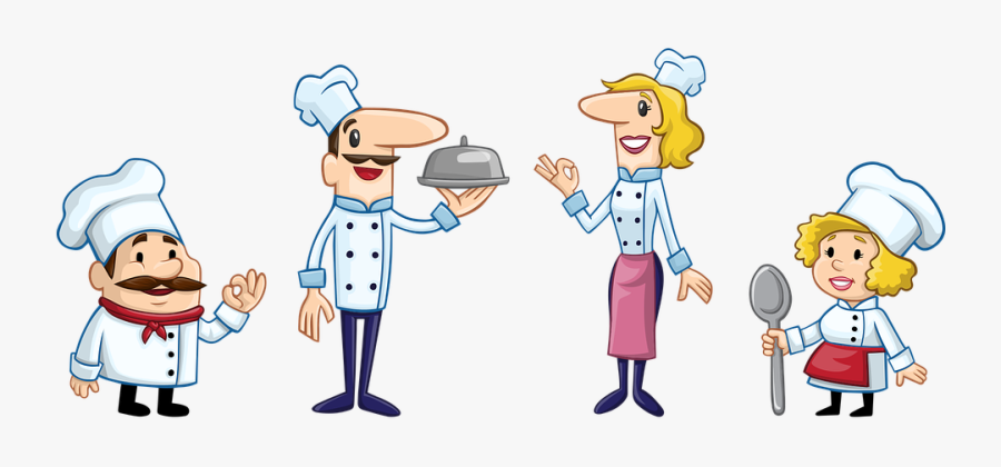 Bake Clipart Chef - Restaurant Employees Cartoon Png, Transparent Clipart
