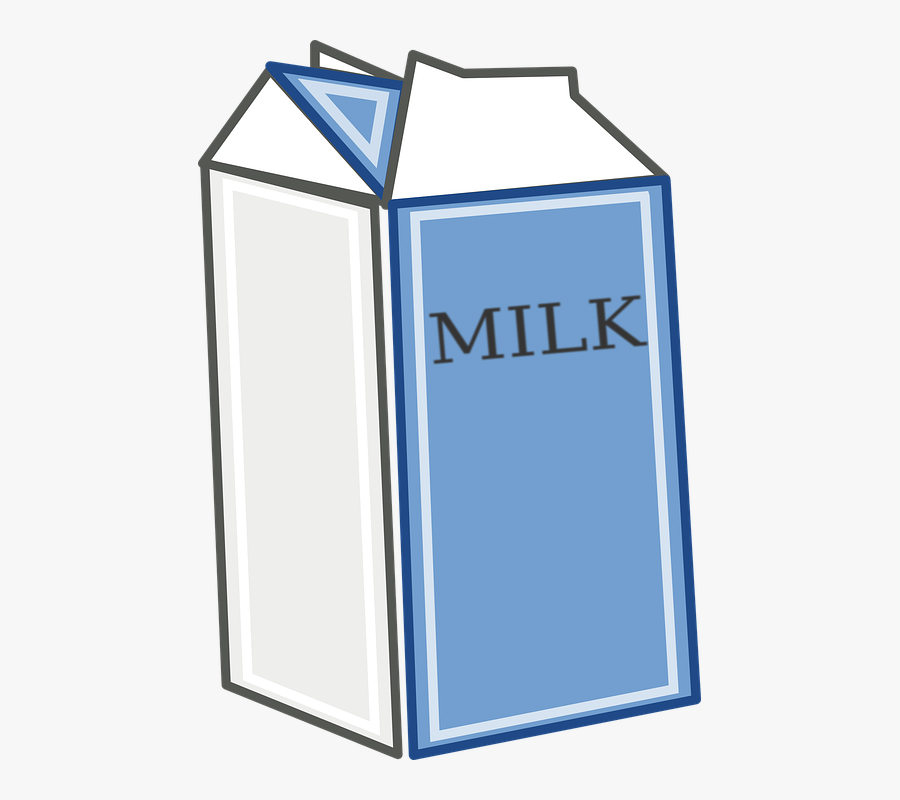 Milk Carton 2 Clip Art - Transparent Background Milk Carton Png, Transparent Clipart
