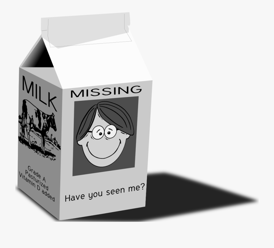 Free Vector Milk Carton Clip Art - Milk Carton Cartoon Missing, Transparent Clipart