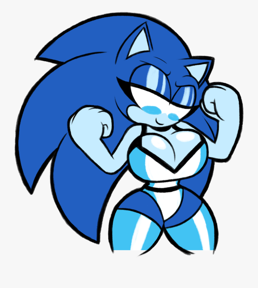 Patreon Request, Sonic In Some Wrestling Outfit That - Cartoon, Transparent Clipart