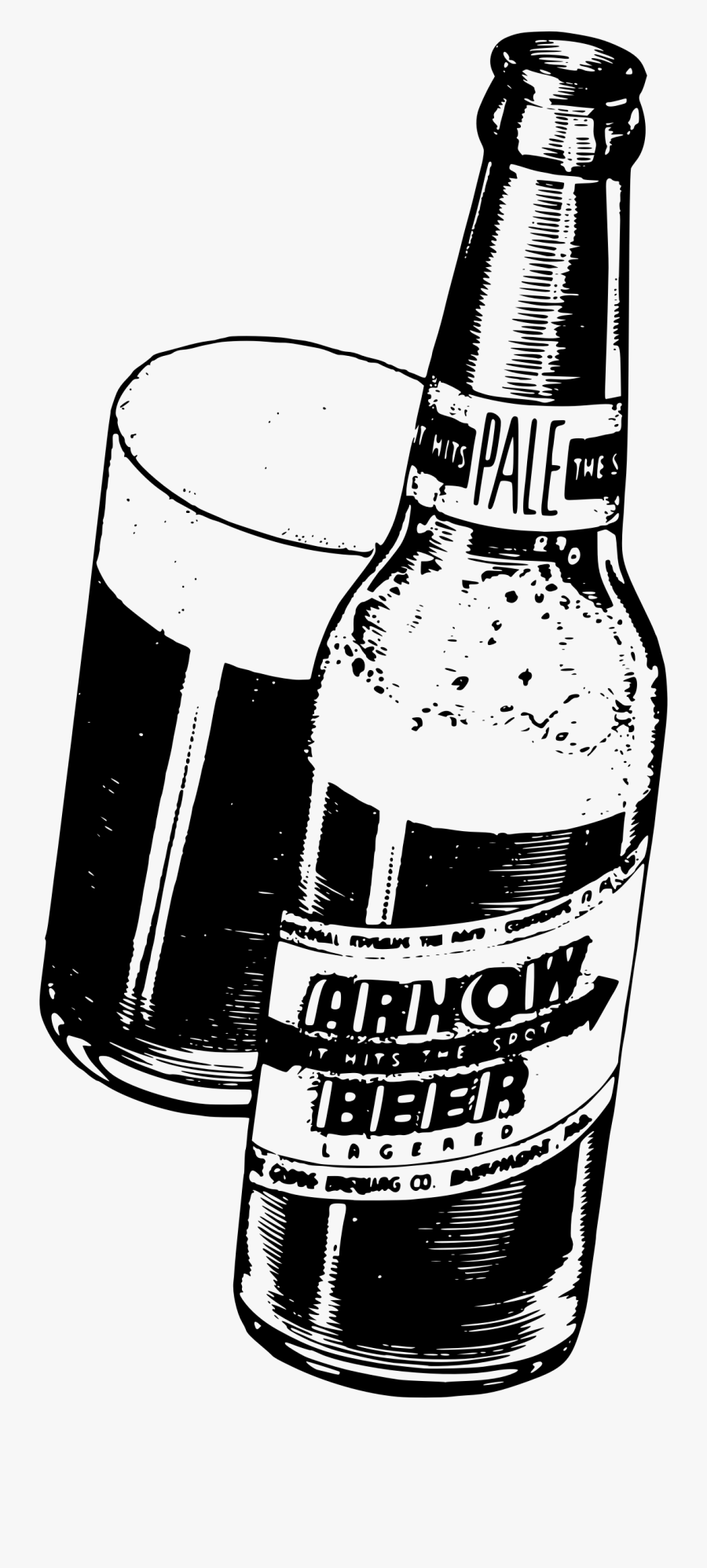 And Glass Big Image - Bottle Of Beer Clipart, Transparent Clipart