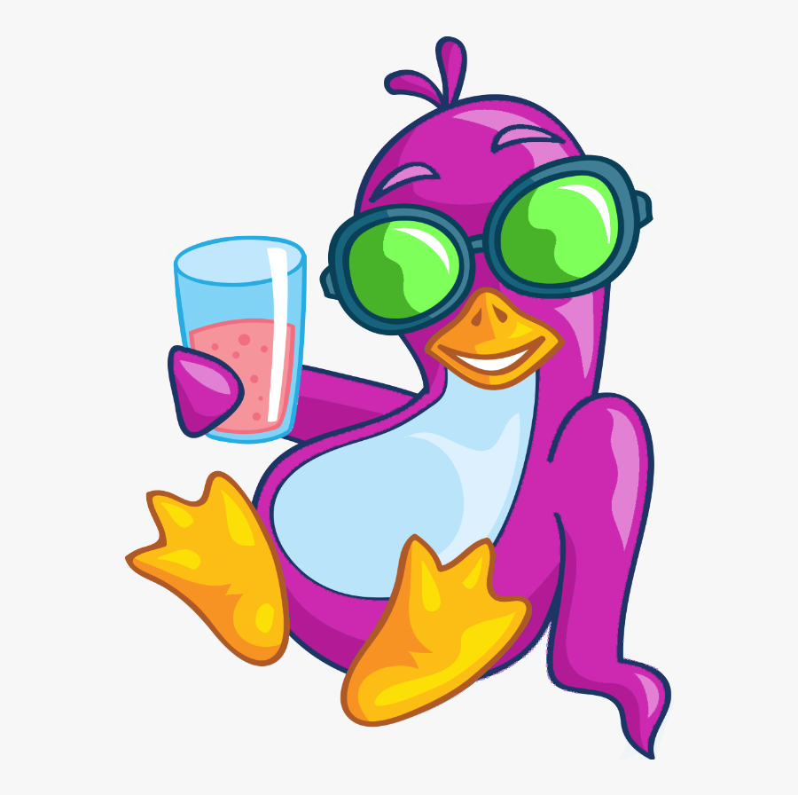 Penguin On Ice Cube Cartoon Clipart , Png Download - Penguin Ice Cartoon, Transparent Clipart