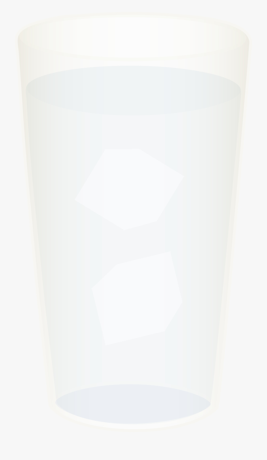 Glass Of Water With Ice Cubes Free Clip Art - Lampshade, Transparent Clipart