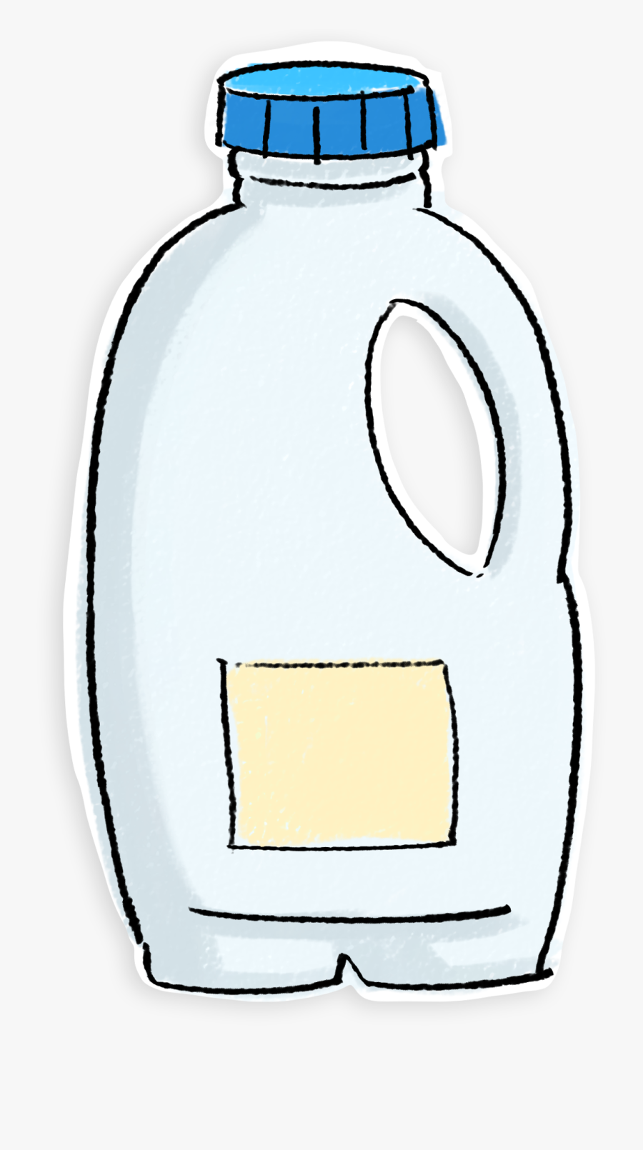 Milk Bottle - Cartoon, Transparent Clipart