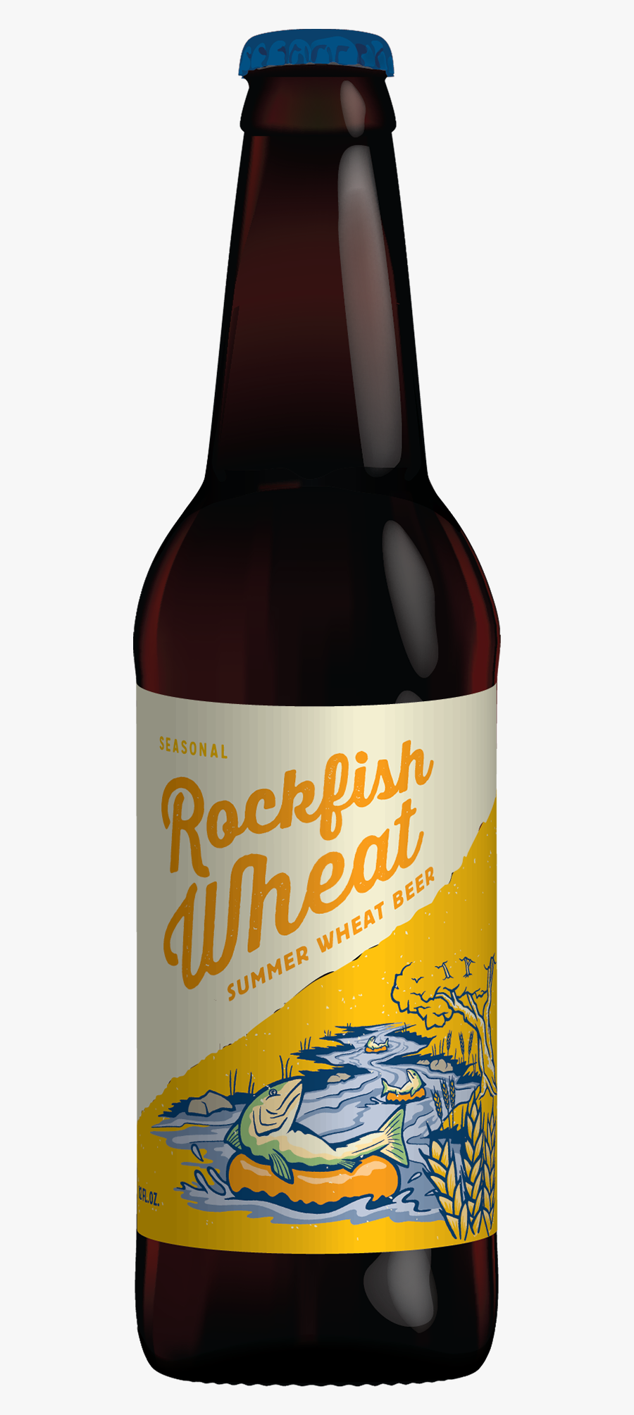 Rockfish Wheat Bavarian-style Hefeweizen - Glass Bottle, Transparent Clipart