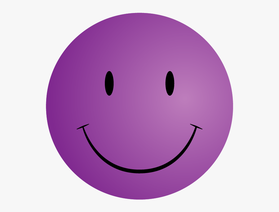 Free Printable Pictures Of Smiley Faces - Purple Smiley Face, Transparent Clipart