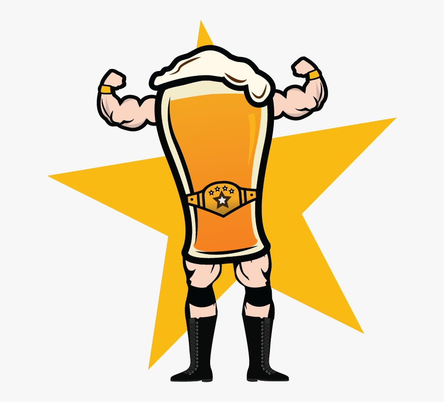 Wrestling With Pints - Cartoon, Transparent Clipart
