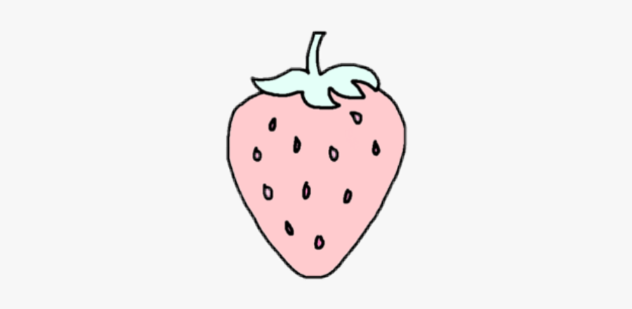 Aesthetic Clipart Strawberry Milk - Strawberry, Transparent Clipart