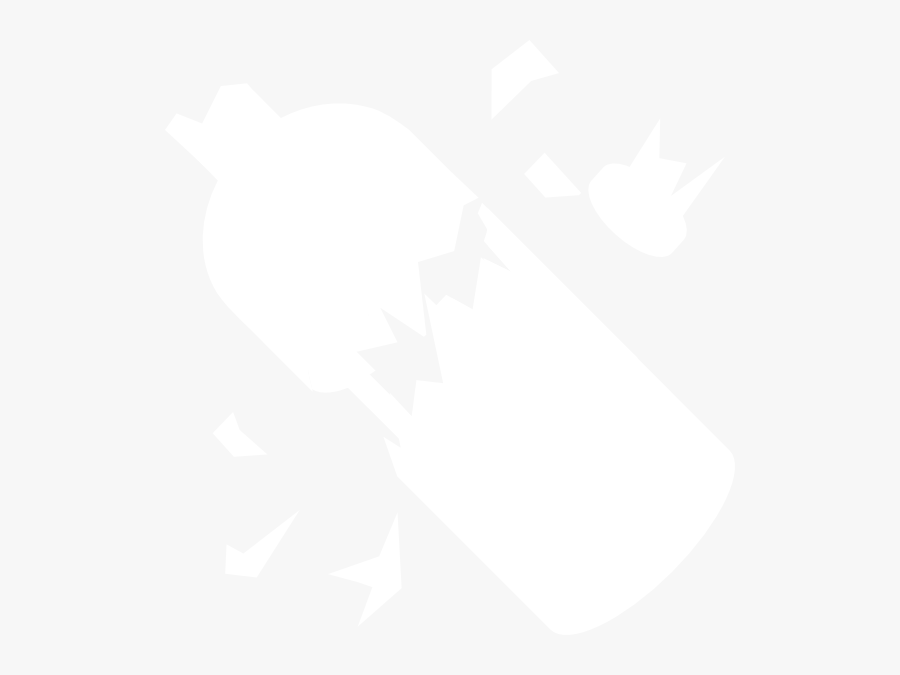 White Clip Art At - Broken Bottle Black White, Transparent Clipart