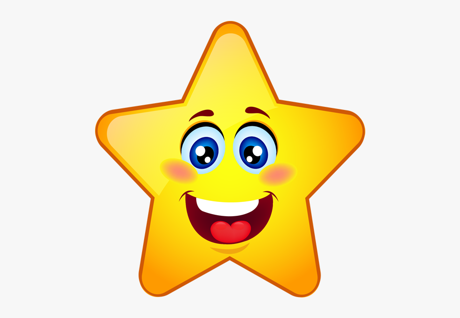 Thumb Signal Clip Art - Star With Face Clipart, Transparent Clipart
