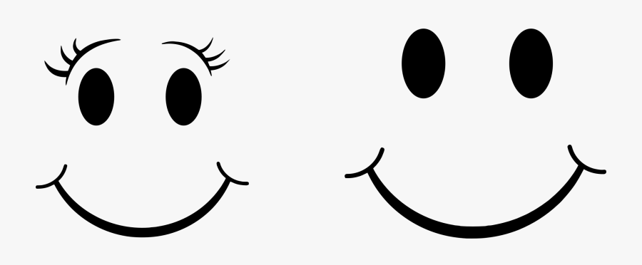 Transparent Happy Face Png Black And White - Clipart Smiley Black And White, Transparent Clipart