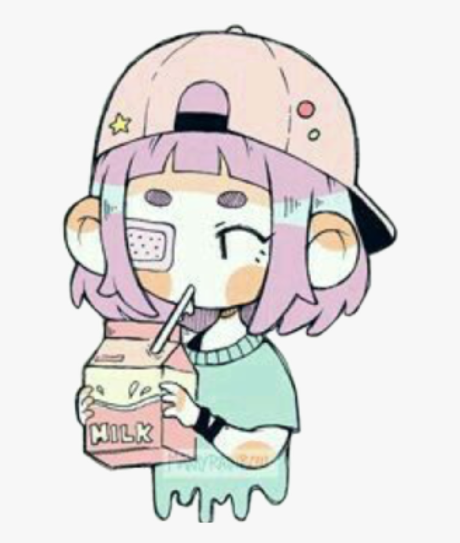 #girl #tumblr #art #interesting #milk #cool #anime - Milk Cool Anime Art, Transparent Clipart