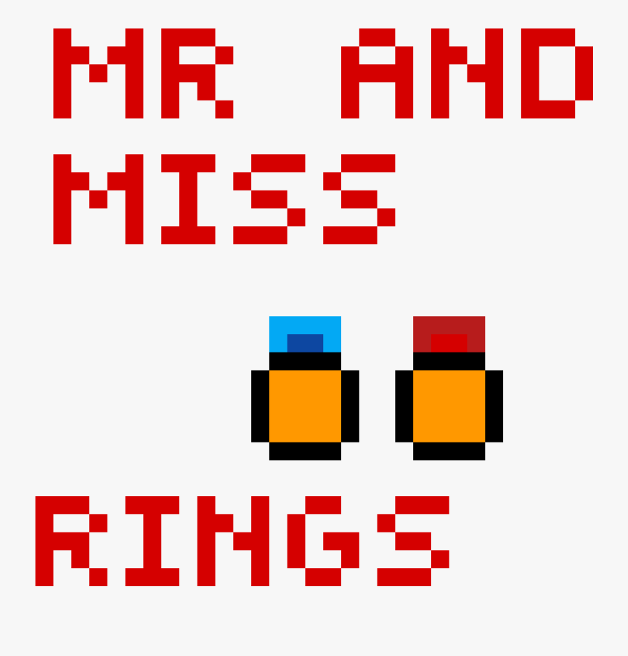 His And Her Wedding Rings Pixel Art Clipart , Png Download - Travelling Man, Transparent Clipart