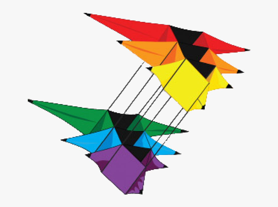 Image Of Tri Star Cellular Box Kite By Brainstorm - Kite, Transparent Clipart