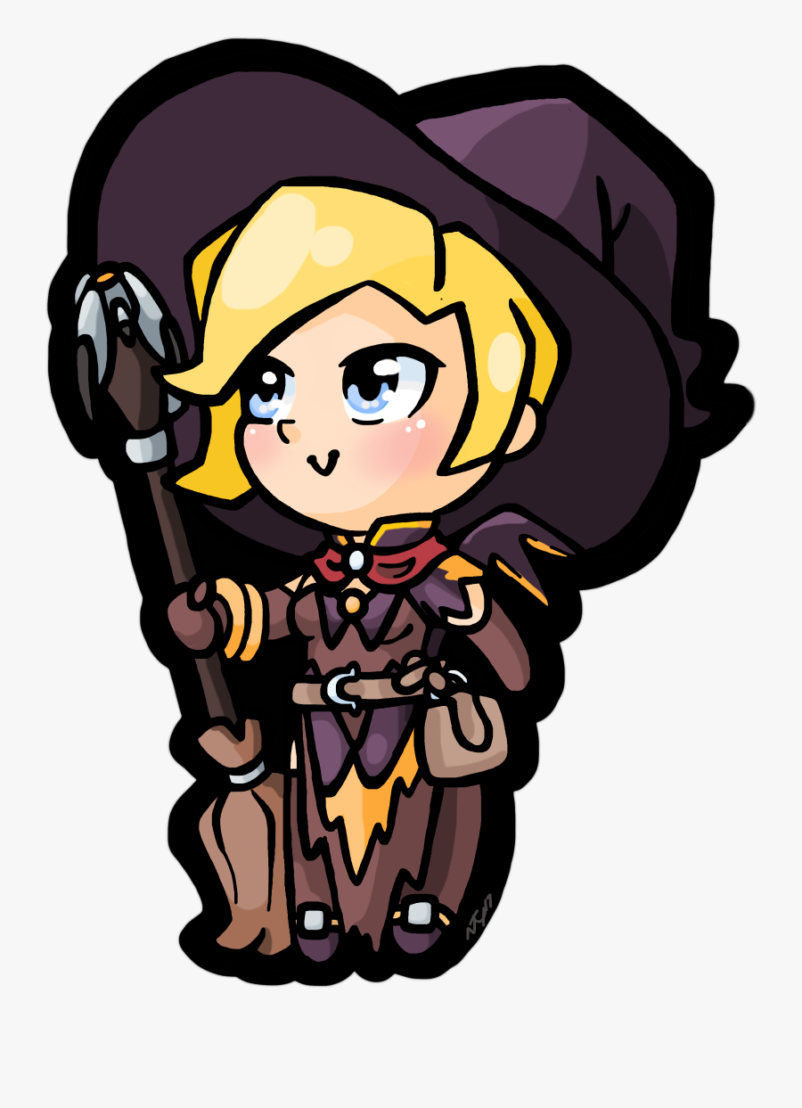 Mercy Witch Png Clip Art Transparent - Cartoon, Transparent Clipart