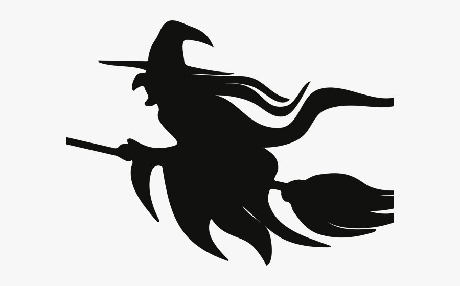 Witch On A Broomstick Clipart, Transparent Clipart