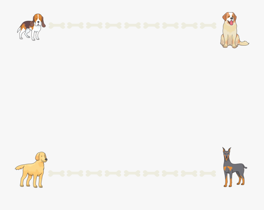 Dogs And Bones Frame, Transparent Clipart