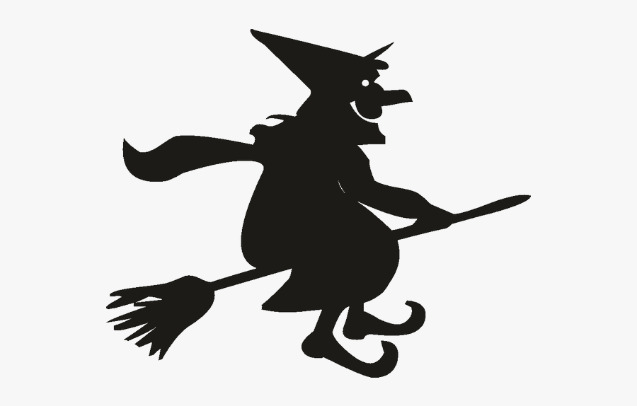 Broom Witchcraft Clip Art - Halloween Witch On Broomstick, Transparent Clipart