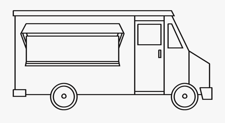 White Food Truck Clip Art, Transparent Clipart