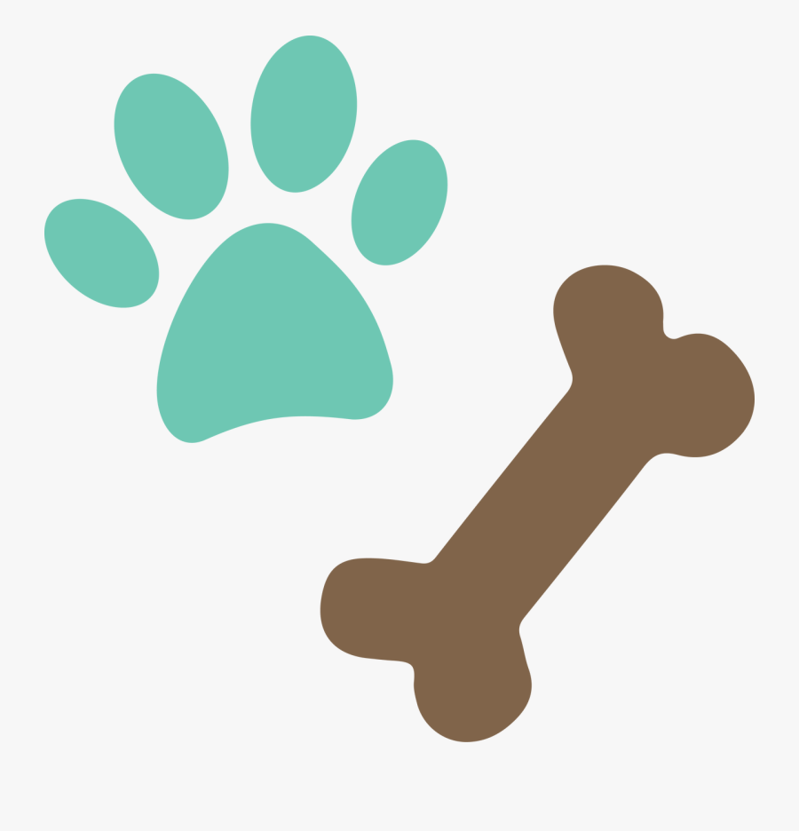 Paw And Dog Bone Svg Cut File - Dog Bone And Paw Svg, Transparent Clipart