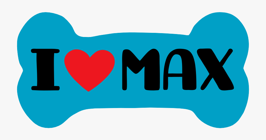 I Love Dog Bone Decal - Heart, Transparent Clipart