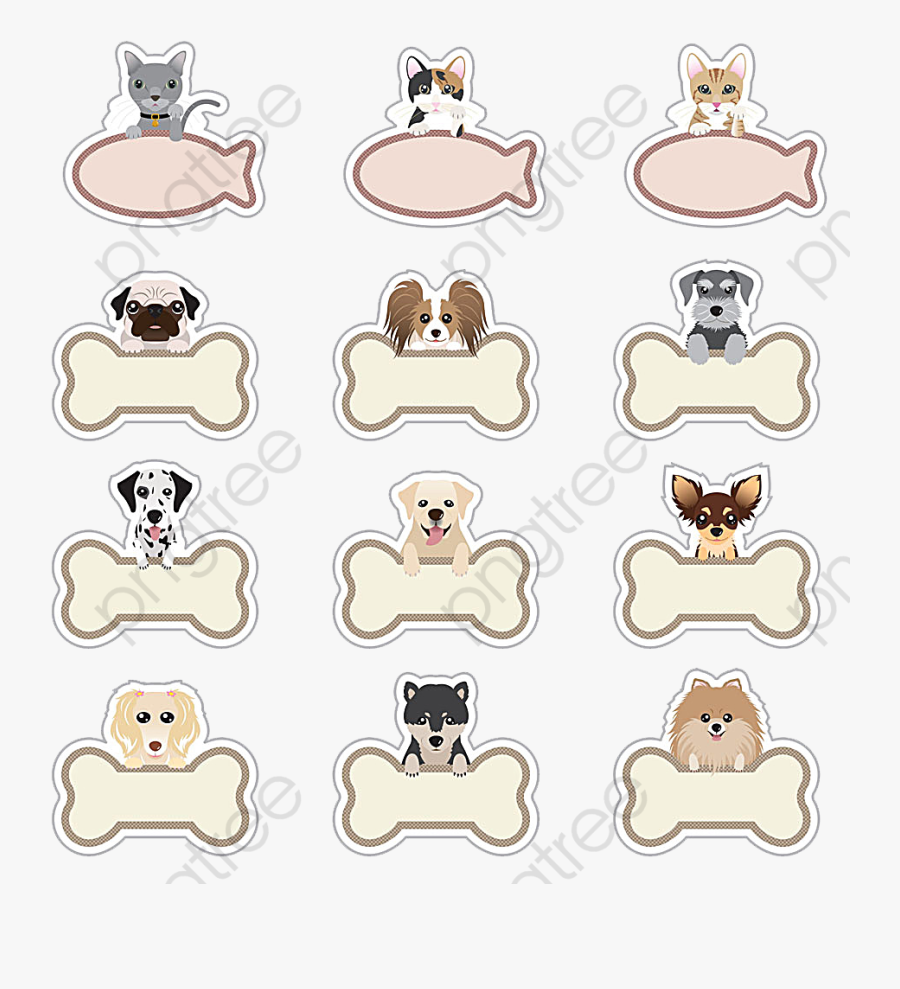 Bones And Dog Red Dogs - Cartoon, Transparent Clipart