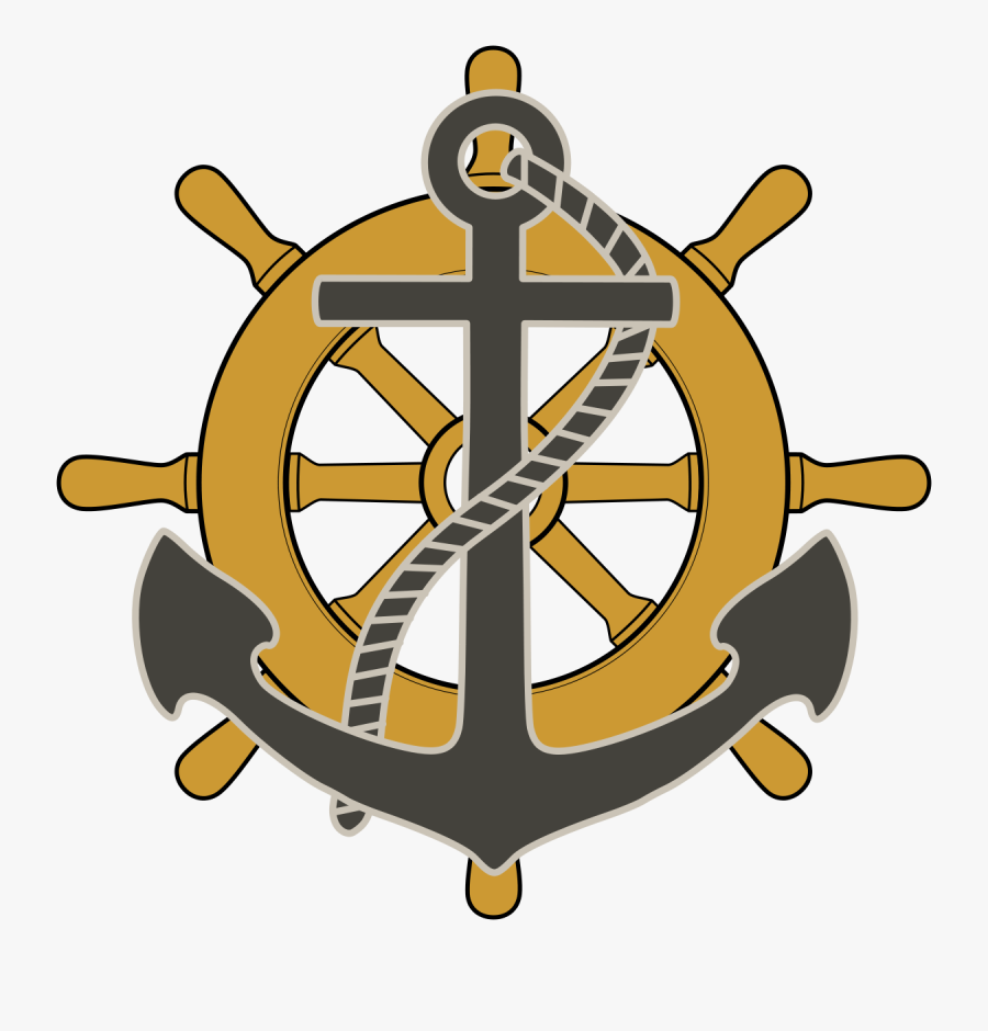 Boat Wheel With Anchor, Transparent Clipart