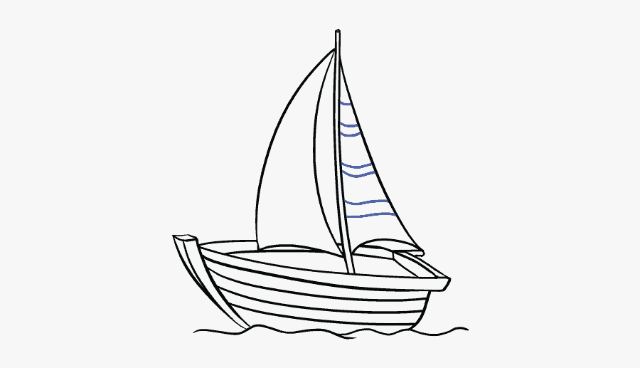 Sailing,dhow,coloring Book,sailing Ship,naval Art - Boat Drawing, Transparent Clipart
