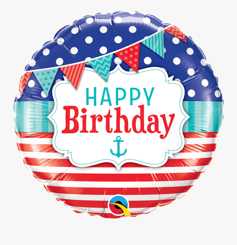 18 - Happy Birthday Nautical, Transparent Clipart