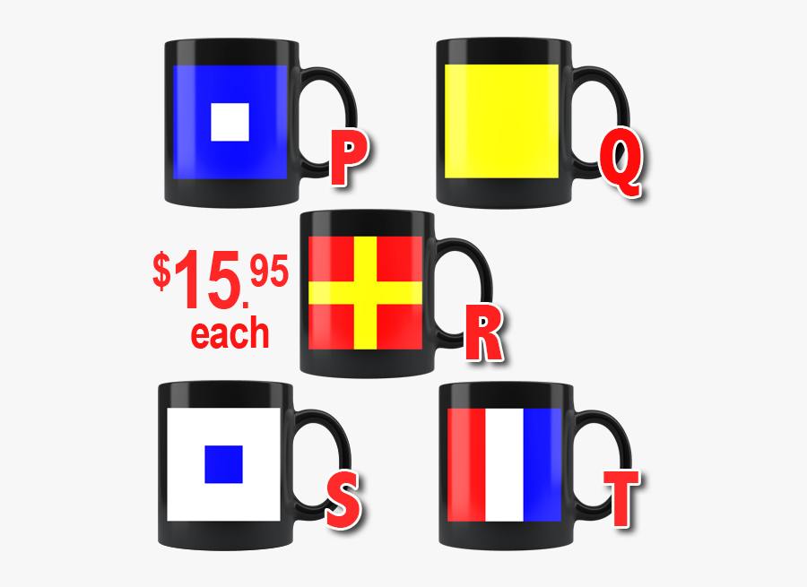 Nautical Flag Mugs P-t - Coffee Cup, Transparent Clipart