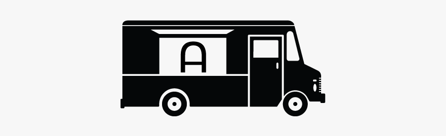 Black Food Truck Clipart, Transparent Clipart
