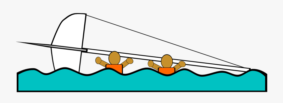 Sailing Boat Capsized Free Picture - Clipart Free Sailing Capsize, Transparent Clipart